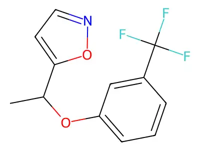 5-{1-[3-(Trifluoromethyl)phenoxy]ethyl}isoxazole structure