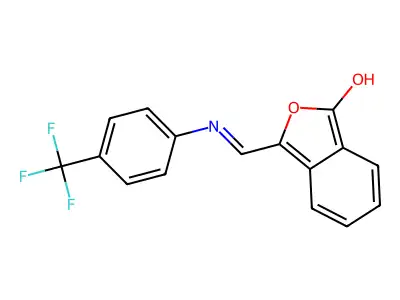3-{[4-(trifluoromethyl)anilino]methylene}-2-benzofuran-1(3H)-one structure