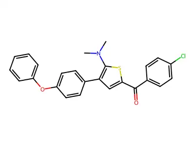 (4-Chlorophenyl)(5-(dimethylamino)-4-(4-phenoxyphenyl)-2-thienyl)methanone structure