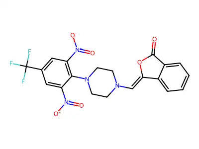 3-({4-[2,6-dinitro-4-(trifluoromethyl)phenyl]piperazino}methylene)-2-benzofuran-1(3H)-one structure