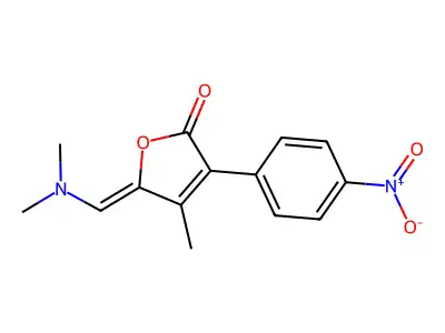 5-[(Dimethylamino)methylidene]-4-methyl-3-(4-nitrophenyl)-2,5-dihydrofuran-2-one structure