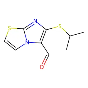 6-(Isopropylthio)imidazo[2,1-b]thiazole-5-carbaldehyde structure