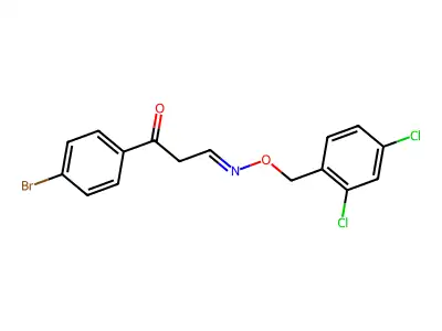 1-(4-Bromophenyl)-3-[(2,4-dichlorophenyl)methoxyimino]propan-1-one structure