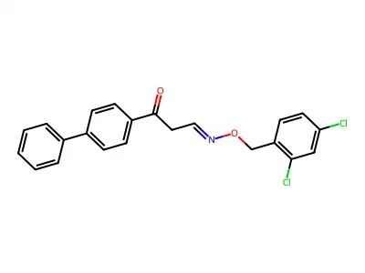 3-[(2,4-Dichlorophenyl)methoxyimino]-1-(4-phenylphenyl)propan-1-one structure