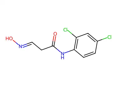 N-(2,4-dichlorophenyl)-3-hydroxyiminopropanamide structure