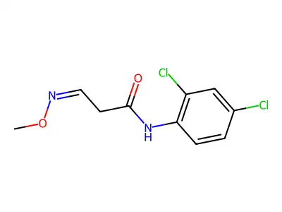 N-(2,4-dichlorophenyl)-3-methoxyiminopropanamide structure