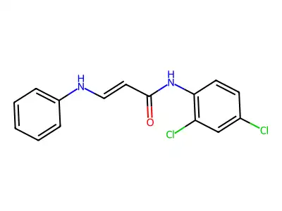 3-anilino-N-(2,4-dichlorophenyl)prop-2-enamide structure