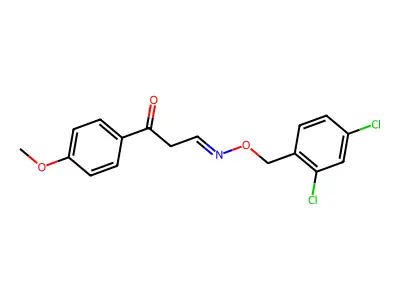3-[(2,4-Dichlorophenyl)methoxyimino]-1-(4-methoxyphenyl)propan-1-one structure