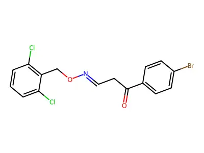 1-(4-Bromophenyl)-3-[(2,6-dichlorophenyl)methoxyimino]propan-1-one structure