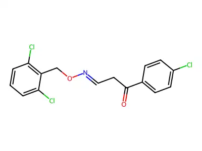 1-(4-Chlorophenyl)-3-[(2,6-dichlorophenyl)methoxyimino]propan-1-one structure