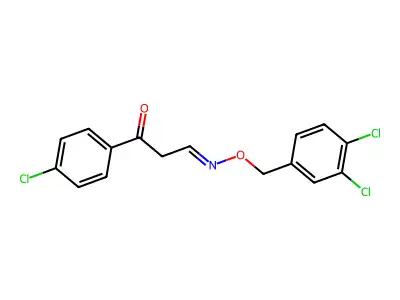 1-(4-Chlorophenyl)-3-[(3,4-dichlorophenyl)methoxyimino]propan-1-one structure