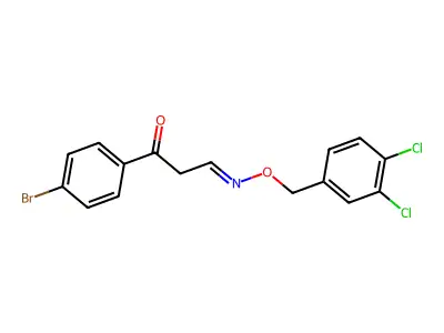 1-(4-Bromophenyl)-3-[(3,4-dichlorophenyl)methoxyimino]propan-1-one structure