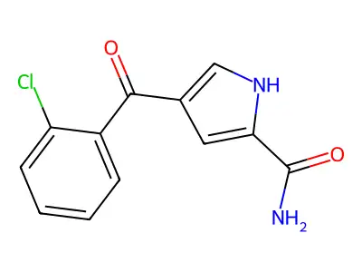 4-(2-chlorobenzoyl)-1H-pyrrole-2-carboxamide structure