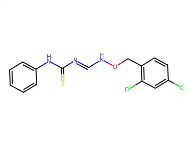 1-[[(2,4-Dichlorophenyl)methoxyamino]methylidene]-3-phenylthiourea structure