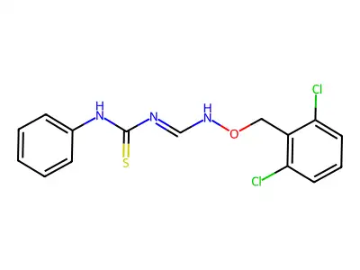1-[[(2,6-Dichlorophenyl)methoxyamino]methylidene]-3-phenylthiourea structure