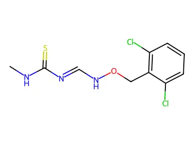 1-[[(2,6-Dichlorophenyl)methoxyamino]methylidene]-3-methylthiourea structure