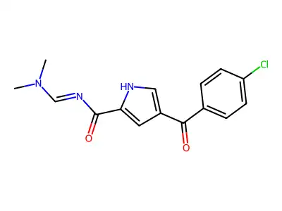 4-(4-chlorobenzoyl)-N-(dimethylaminomethylidene)-1H-pyrrole-2-carboxamide structure