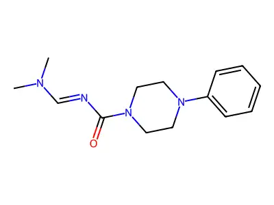 N-[(1E)-(dimethylamino)methylidene]-4-phenylpiperazine-1-carboxamide structure
