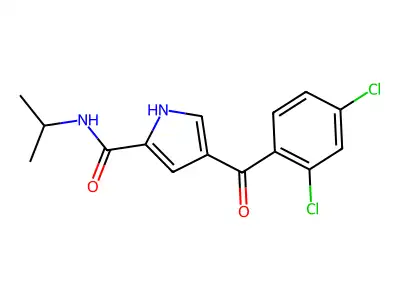 4-(2,4-dichlorobenzoyl)-N-propan-2-yl-1H-pyrrole-2-carboxamide structure