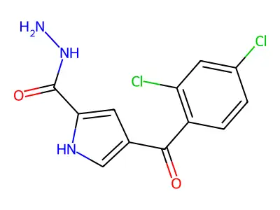 4-(2,4-dichlorobenzoyl)-1H-pyrrole-2-carbohydrazide structure