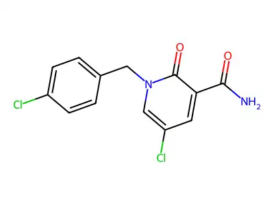 5-Chloro-1-(4-chlorobenzyl)-2-oxo-1,2-dihydro-3-pyridinecarboxamide structure