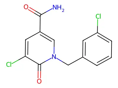 5-Chloro-1-(3-chlorobenzyl)-6-oxo-1,6-dihydro-3-pyridinecarboxamide structure