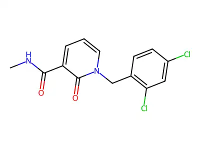 1-(2,4-dichlorobenzyl)-N-methyl-2-oxo-1,2-dihydro-3-pyridinecarboxamide structure
