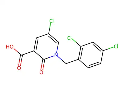 5-Chloro-1-(2,4-dichlorobenzyl)-2-oxo-1,2-dihydro-3-pyridinecarboxylic acid structure
