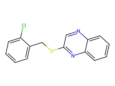 2-[(2-Chlorobenzyl)sulfanyl]quinoxaline structure
