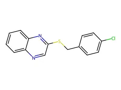 2-[(4-Chlorobenzyl)sulfanyl]quinoxaline structure