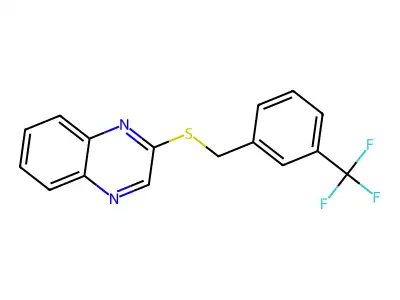 2-{[3-(Trifluoromethyl)benzyl]sulfanyl}quinoxaline structure