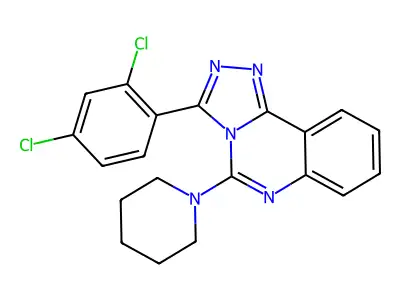 3-(2,4-Dichlorophenyl)-5-piperidino[1,2,4]triazolo[4,3-c]quinazoline structure