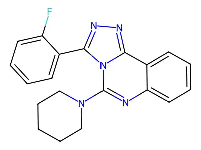 3-(2-Fluorophenyl)-5-piperidino[1,2,4]triazolo[4,3-c]quinazoline structure