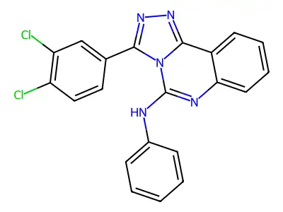 3-(3,4-dichlorophenyl)-N-phenyl-[1,2,4]triazolo[4,3-c]quinazolin-5-amine structure