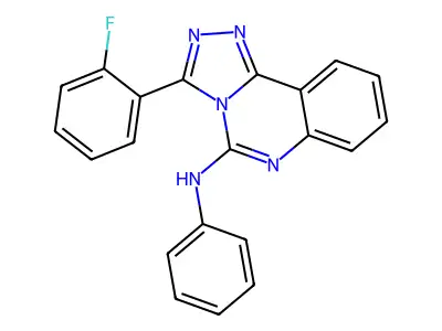 3-(2-fluorophenyl)-N-phenyl[1,2,4]triazolo[4,3-c]quinazolin-5-amine structure