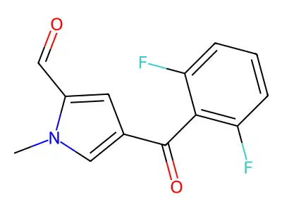 4-(2,6-difluorobenzoyl)-1-methyl-1H-pyrrole-2-carbaldehyde structure