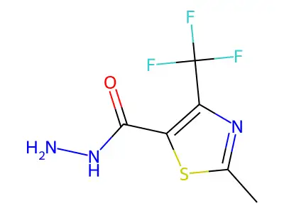 2-Methyl-4-(trifluoromethyl)-1,3-thiazole-5-carbohydrazide structure