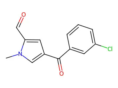 4-(3-chlorobenzoyl)-1-methyl-1H-pyrrole-2-carbaldehyde structure