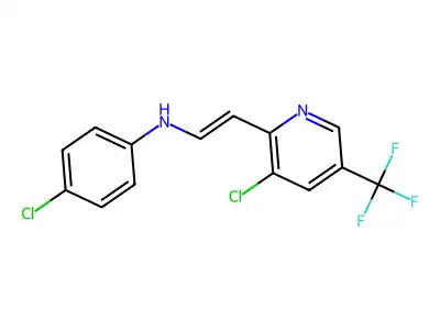 4-chloro-N-[2-[3-chloro-5-(trifluoromethyl)-2-pyridinyl]ethenyl]aniline structure
