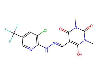 C13H11ClF3N5O3 structure