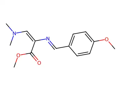 Methyl 3-(dimethylamino)-2-{[(4-methoxyphenyl)methylidene]amino}prop-2-enoate structure