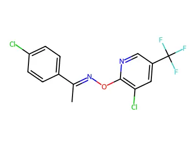 1-(4-chlorophenyl)-N-[[3-chloro-5-(trifluoromethyl)-2-pyridinyl]oxy]ethanimine structure