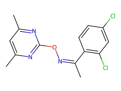 1-(2,4-dichlorophenyl)-N-(4,6-dimethylpyrimidin-2-yl)oxyethanimine structure