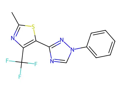 3-(2-Methyl-4-(trifluoromethyl)-1,3-thiazol-5-yl)-1-phenyl-1H-1,2,4-triazole structure
