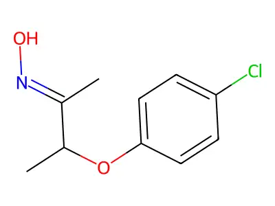 N-[3-(4-chlorophenoxy)butan-2-ylidene]hydroxylamine structure