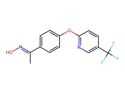N-[1-[4-[[5-(trifluoromethyl)-2-pyridinyl]oxy]phenyl]ethylidene]hydroxylamine structure