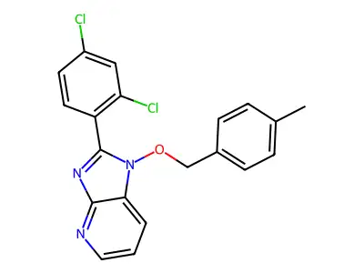 2-(2,4-dichlorophenyl)-1-[(4-methylbenzyl)oxy]-1H-imidazo[4,5-b]pyridine structure