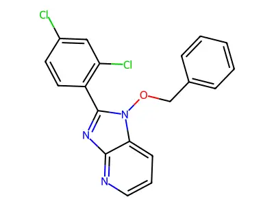 1-(benzyloxy)-2-(2,4-dichlorophenyl)-1H-imidazo[4,5-b]pyridine structure
