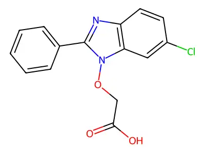 2-[(6-Chloro-2-phenyl-1-benzimidazolyl)oxy]acetic acid structure