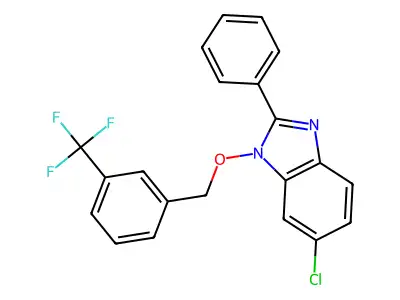 6-chloro-2-phenyl-1-{[3-(trifluoromethyl)benzyl]oxy}-1H-1,3-benzimidazole structure